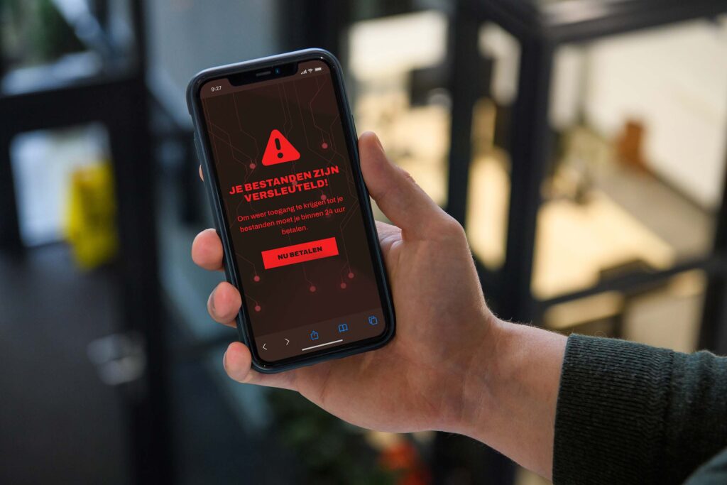 Iphone scherm met ''Je bestanden zijn versleuteld''