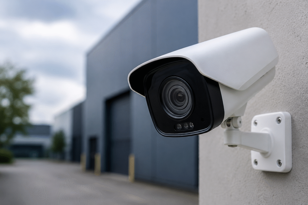 IP-camera op een bedrijfsterrein
